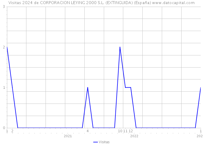 Visitas 2024 de CORPORACION LEYING 2000 S.L. (EXTINGUIDA) (España) 