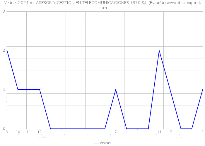Visitas 2024 de ASESOR Y GESTION EN TELECOMUNICACIONES 1970 S.L (España) 