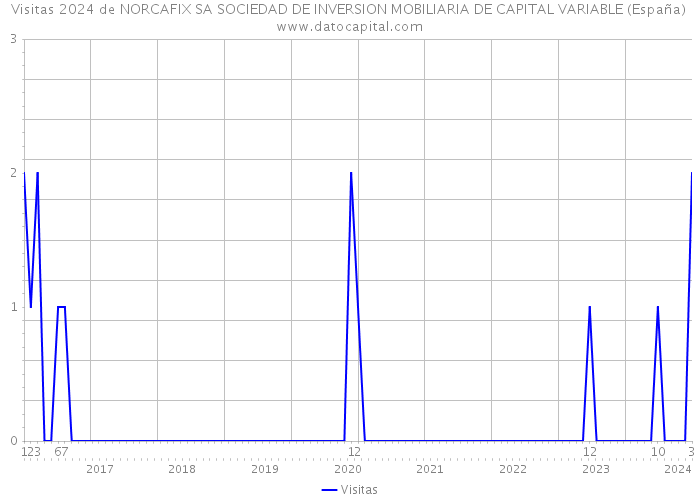 Visitas 2024 de NORCAFIX SA SOCIEDAD DE INVERSION MOBILIARIA DE CAPITAL VARIABLE (España) 