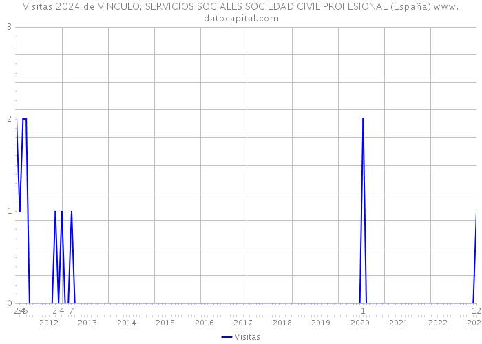 Visitas 2024 de VINCULO, SERVICIOS SOCIALES SOCIEDAD CIVIL PROFESIONAL (España) 