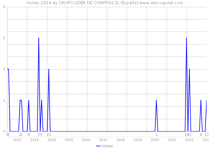 Visitas 2024 de GRUPO LIDER DE COMPRAS SL (España) 