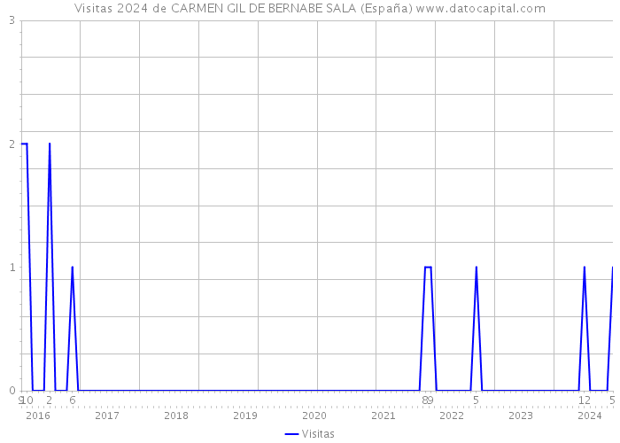 Visitas 2024 de CARMEN GIL DE BERNABE SALA (España) 