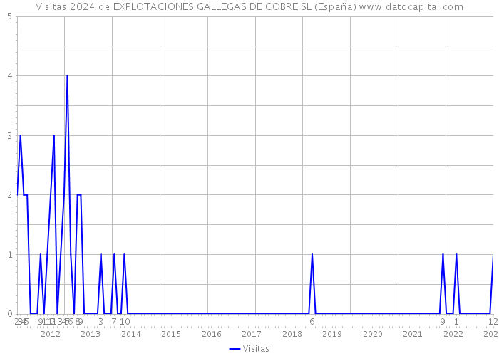 Visitas 2024 de EXPLOTACIONES GALLEGAS DE COBRE SL (España) 