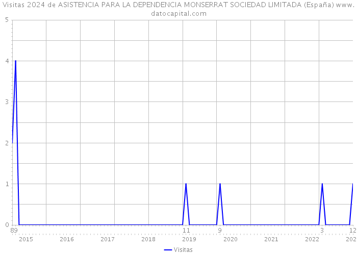 Visitas 2024 de ASISTENCIA PARA LA DEPENDENCIA MONSERRAT SOCIEDAD LIMITADA (España) 