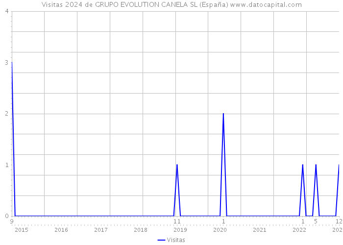 Visitas 2024 de GRUPO EVOLUTION CANELA SL (España) 