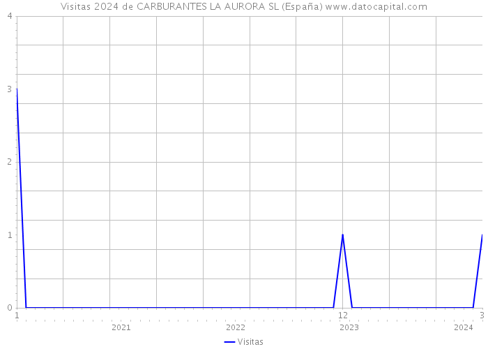 Visitas 2024 de CARBURANTES LA AURORA SL (España) 