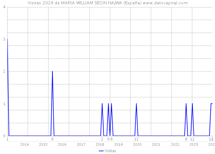 Visitas 2024 de MARIA WILLIAM SECIN NAJWA (España) 