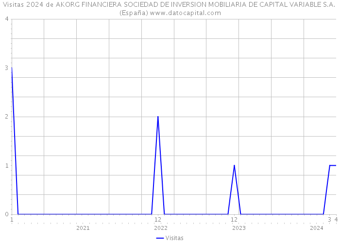 Visitas 2024 de AKORG FINANCIERA SOCIEDAD DE INVERSION MOBILIARIA DE CAPITAL VARIABLE S.A. (España) 