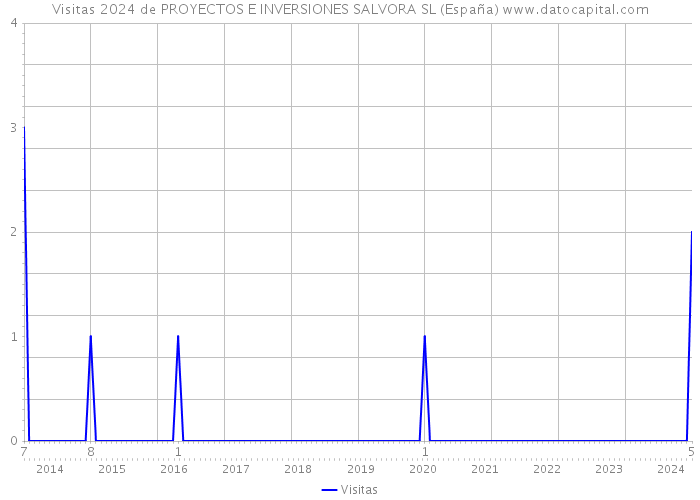 Visitas 2024 de PROYECTOS E INVERSIONES SALVORA SL (España) 