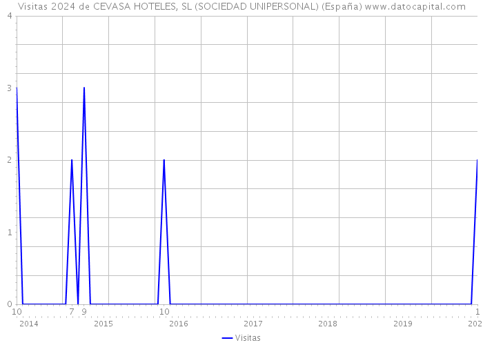 Visitas 2024 de CEVASA HOTELES, SL (SOCIEDAD UNIPERSONAL) (España) 