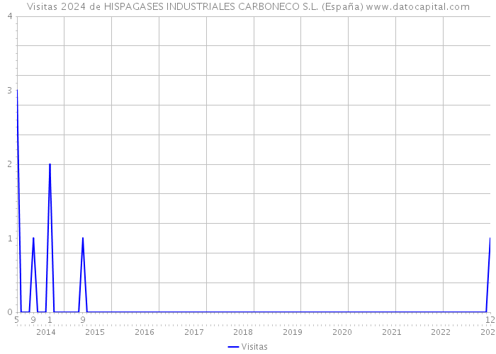 Visitas 2024 de HISPAGASES INDUSTRIALES CARBONECO S.L. (España) 