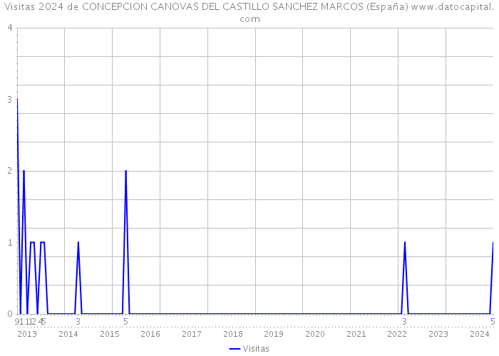 Visitas 2024 de CONCEPCION CANOVAS DEL CASTILLO SANCHEZ MARCOS (España) 