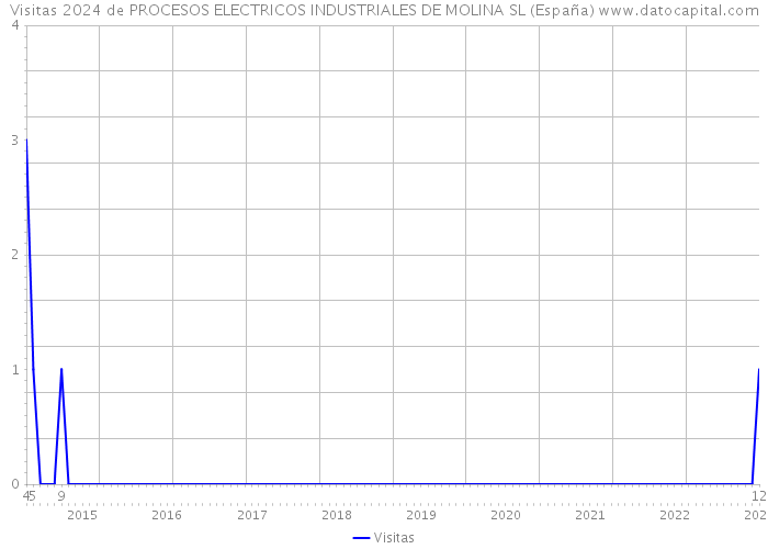 Visitas 2024 de PROCESOS ELECTRICOS INDUSTRIALES DE MOLINA SL (España) 