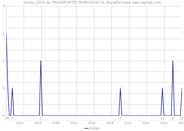Visitas 2024 de TRANSPORTES MORGADAS SL (España) 