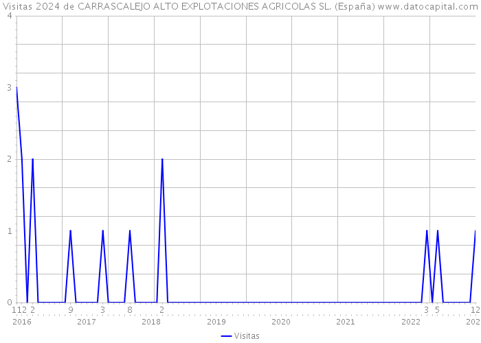 Visitas 2024 de CARRASCALEJO ALTO EXPLOTACIONES AGRICOLAS SL. (España) 