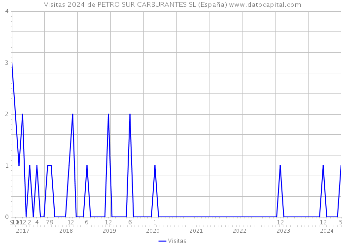 Visitas 2024 de PETRO SUR CARBURANTES SL (España) 