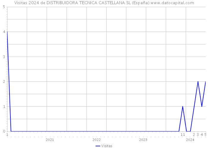 Visitas 2024 de DISTRIBUIDORA TECNICA CASTELLANA SL (España) 