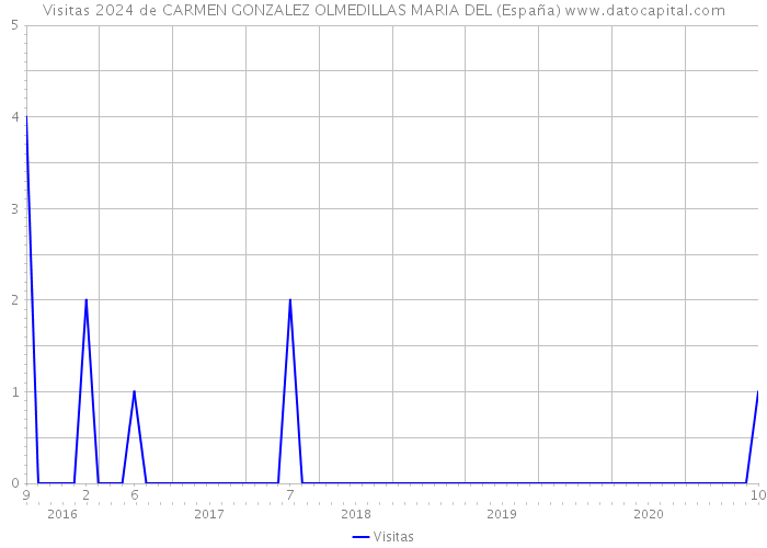 Visitas 2024 de CARMEN GONZALEZ OLMEDILLAS MARIA DEL (España) 