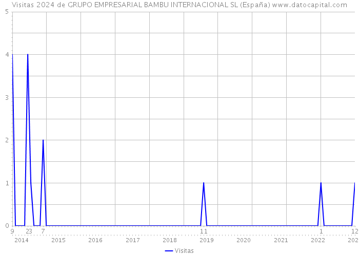 Visitas 2024 de GRUPO EMPRESARIAL BAMBU INTERNACIONAL SL (España) 