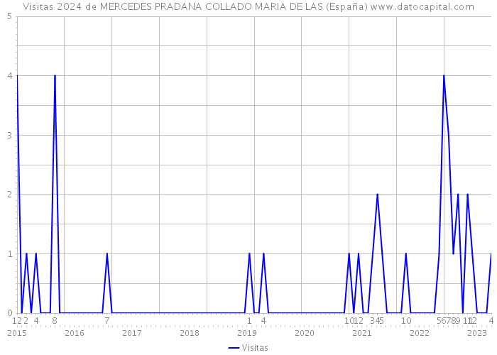 Visitas 2024 de MERCEDES PRADANA COLLADO MARIA DE LAS (España) 