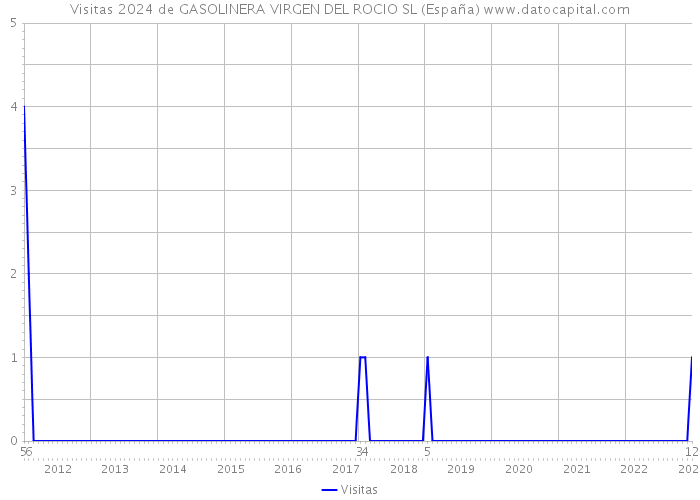 Visitas 2024 de GASOLINERA VIRGEN DEL ROCIO SL (España) 