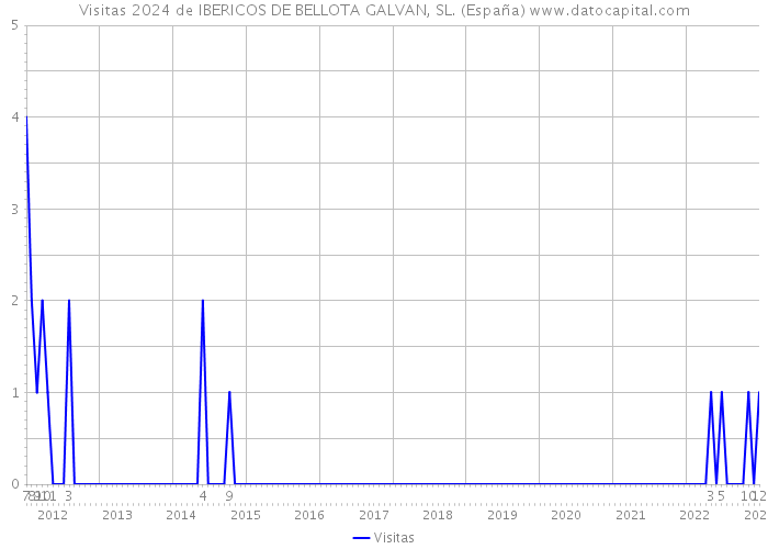 Visitas 2024 de IBERICOS DE BELLOTA GALVAN, SL. (España) 