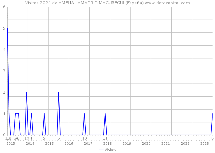 Visitas 2024 de AMELIA LAMADRID MAGUREGUI (España) 