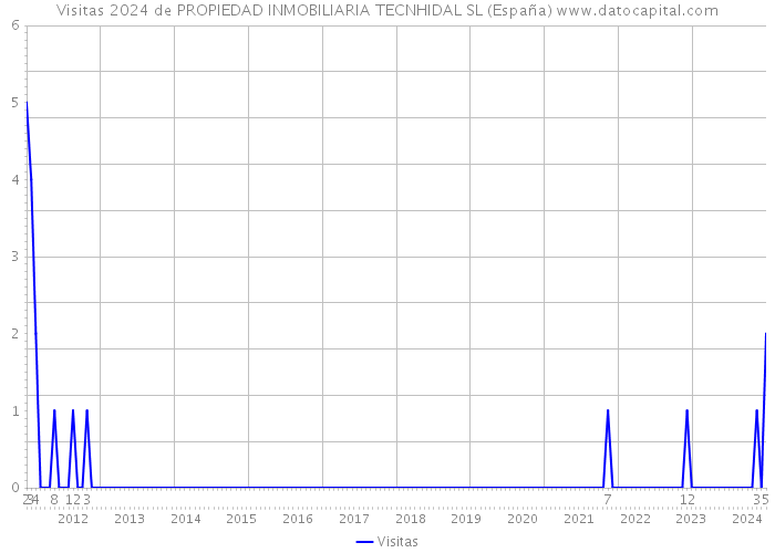 Visitas 2024 de PROPIEDAD INMOBILIARIA TECNHIDAL SL (España) 