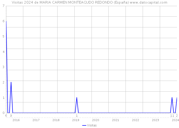 Visitas 2024 de MARIA CARMEN MONTEAGUDO REDONDO (España) 
