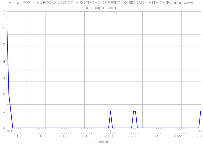 Visitas 2024 de YECORA AGRICOLA SOCIEDAD DE RESPONSABILIDAD LIMITADA (España) 