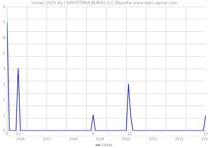 Visitas 2024 de CARPINTERIA BURIAL S.C (España) 