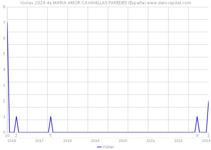 Visitas 2024 de MARIA AMOR CAVANILLAS PAREDES (España) 