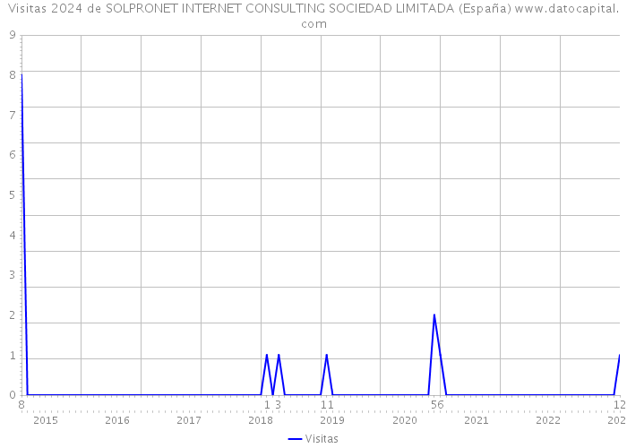 Visitas 2024 de SOLPRONET INTERNET CONSULTING SOCIEDAD LIMITADA (España) 