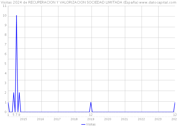 Visitas 2024 de RECUPERACION Y VALORIZACION SOCIEDAD LIMITADA (España) 
