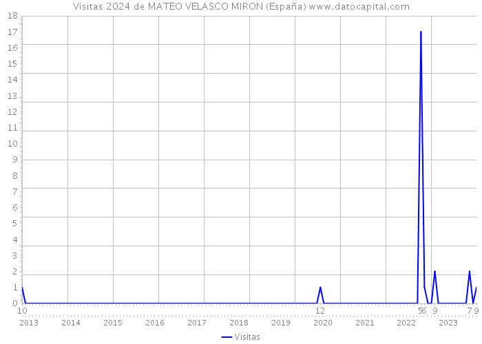 Visitas 2024 de MATEO VELASCO MIRON (España) 