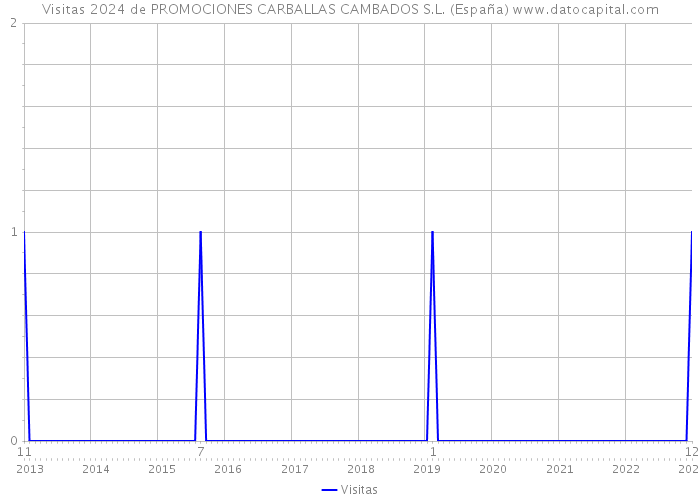 Visitas 2024 de PROMOCIONES CARBALLAS CAMBADOS S.L. (España) 