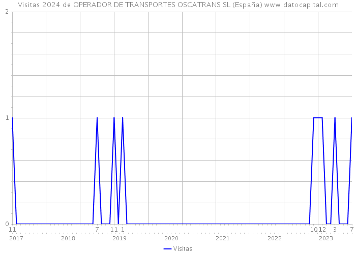Visitas 2024 de OPERADOR DE TRANSPORTES OSCATRANS SL (España) 