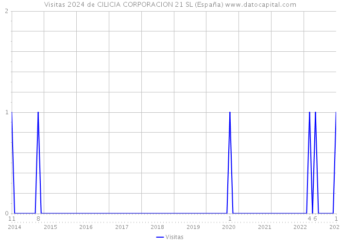Visitas 2024 de CILICIA CORPORACION 21 SL (España) 