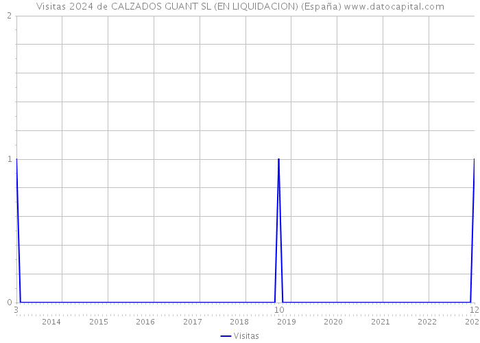 Visitas 2024 de CALZADOS GUANT SL (EN LIQUIDACION) (España) 