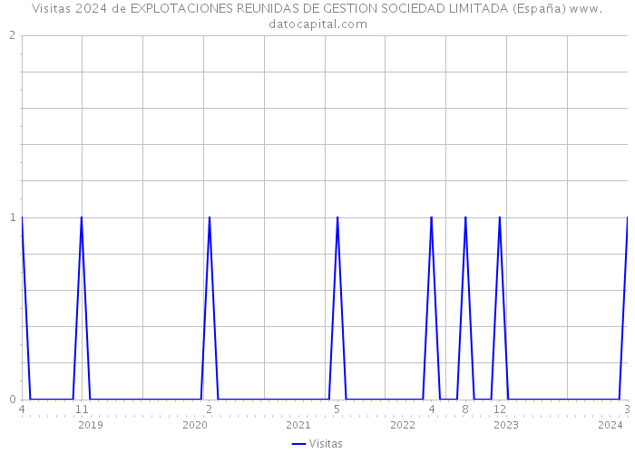 Visitas 2024 de EXPLOTACIONES REUNIDAS DE GESTION SOCIEDAD LIMITADA (España) 