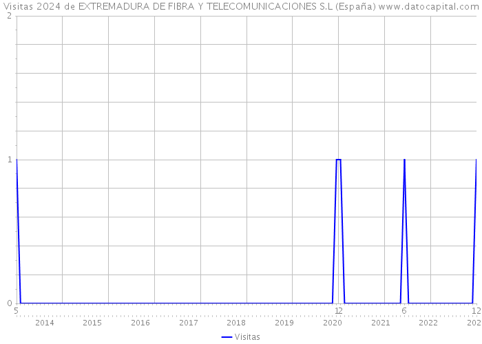 Visitas 2024 de EXTREMADURA DE FIBRA Y TELECOMUNICACIONES S.L (España) 
