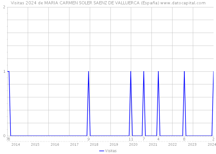 Visitas 2024 de MARIA CARMEN SOLER SAENZ DE VALLUERCA (España) 