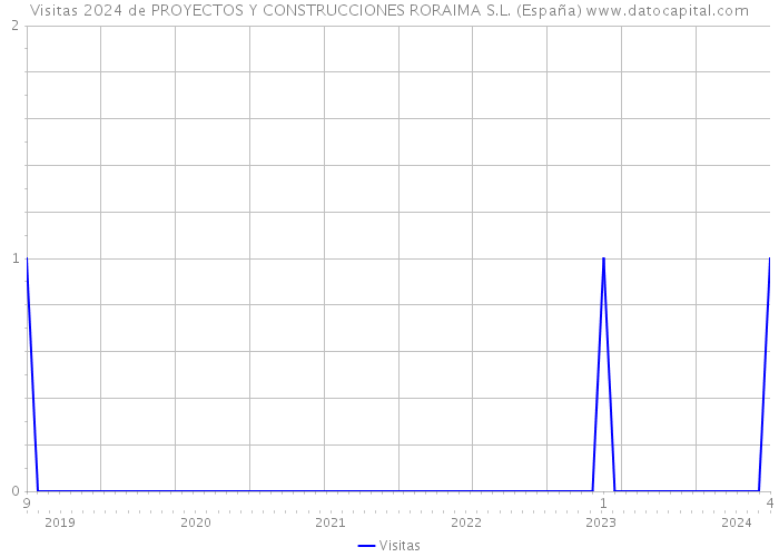 Visitas 2024 de PROYECTOS Y CONSTRUCCIONES RORAIMA S.L. (España) 