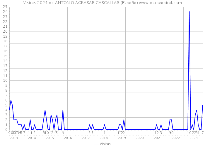 Visitas 2024 de ANTONIO AGRASAR CASCALLAR (España) 