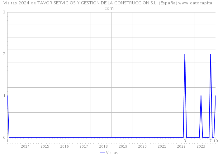Visitas 2024 de TAVOR SERVICIOS Y GESTION DE LA CONSTRUCCION S.L. (España) 
