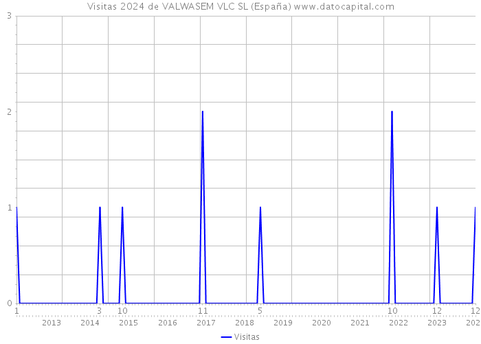 Visitas 2024 de VALWASEM VLC SL (España) 