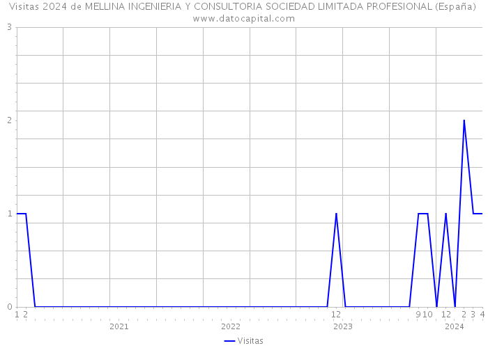 Visitas 2024 de MELLINA INGENIERIA Y CONSULTORIA SOCIEDAD LIMITADA PROFESIONAL (España) 