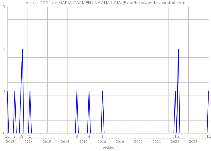 Visitas 2024 de MARIA CARMEN LAMANA URIA (España) 