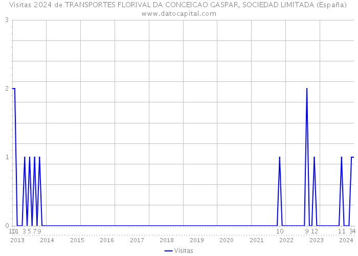 Visitas 2024 de TRANSPORTES FLORIVAL DA CONCEICAO GASPAR, SOCIEDAD LIMITADA (España) 