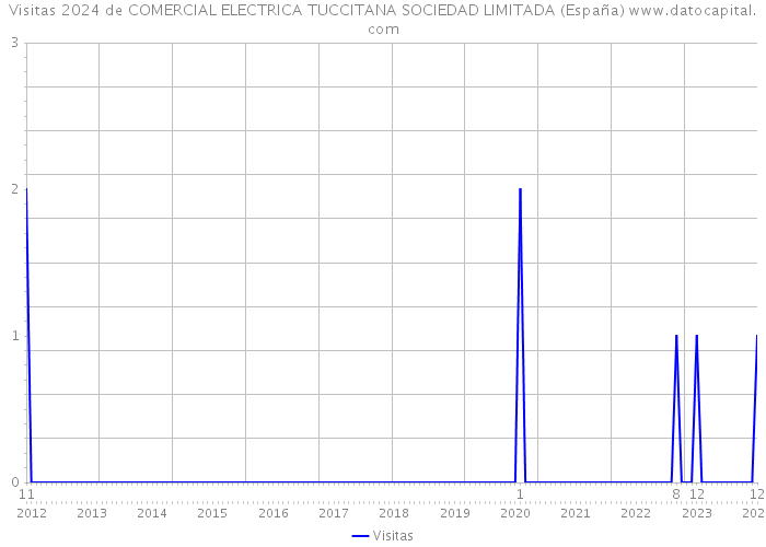 Visitas 2024 de COMERCIAL ELECTRICA TUCCITANA SOCIEDAD LIMITADA (España) 